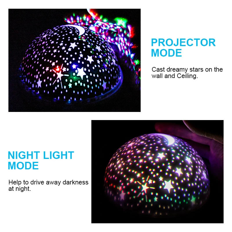 Rotating Romantic Starlight Projection Lamp