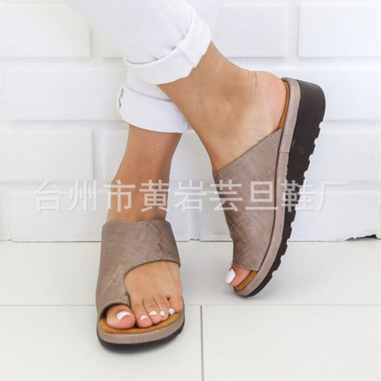 Spring And Summer New Large Size Solid Color Ladies Sandals