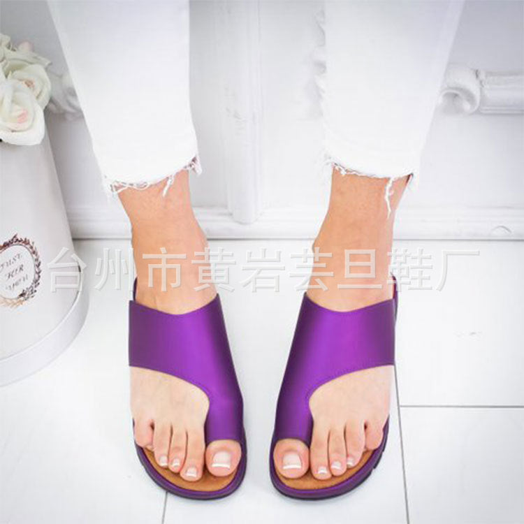 Spring And Summer New Large Size Solid Color Ladies Sandals