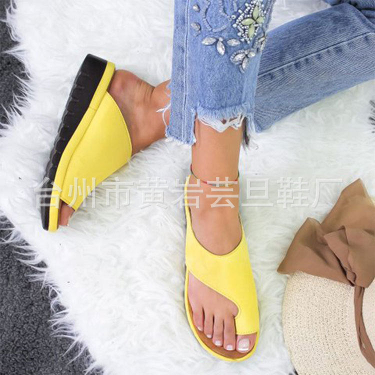 Spring And Summer New Large Size Solid Color Ladies Sandals