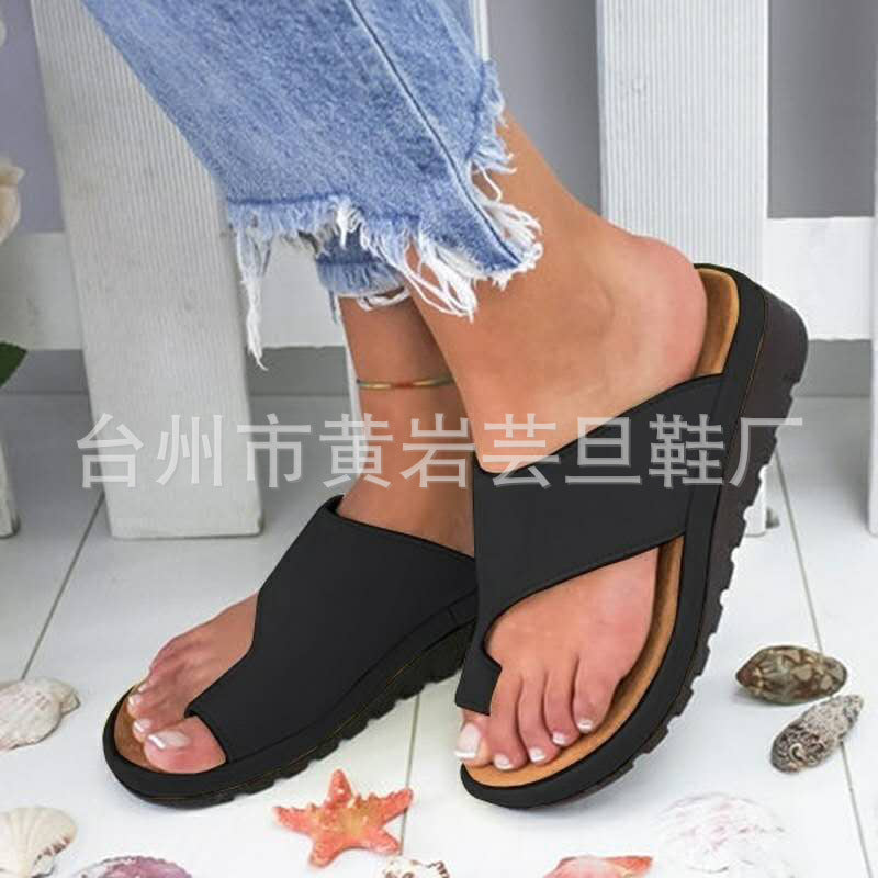 Spring And Summer New Large Size Solid Color Ladies Sandals