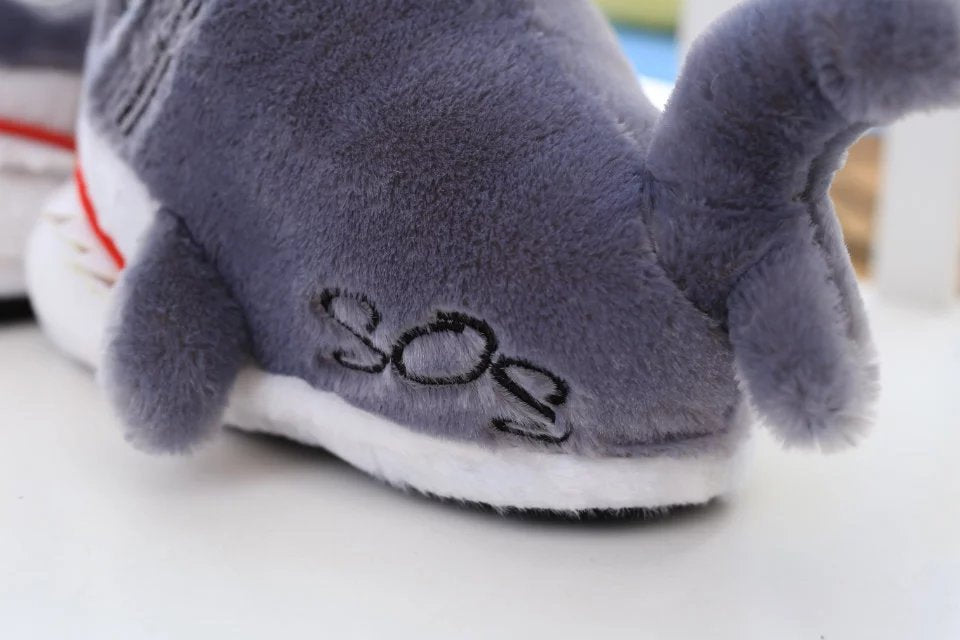 Cute Shark Head Home Cotton Slippers