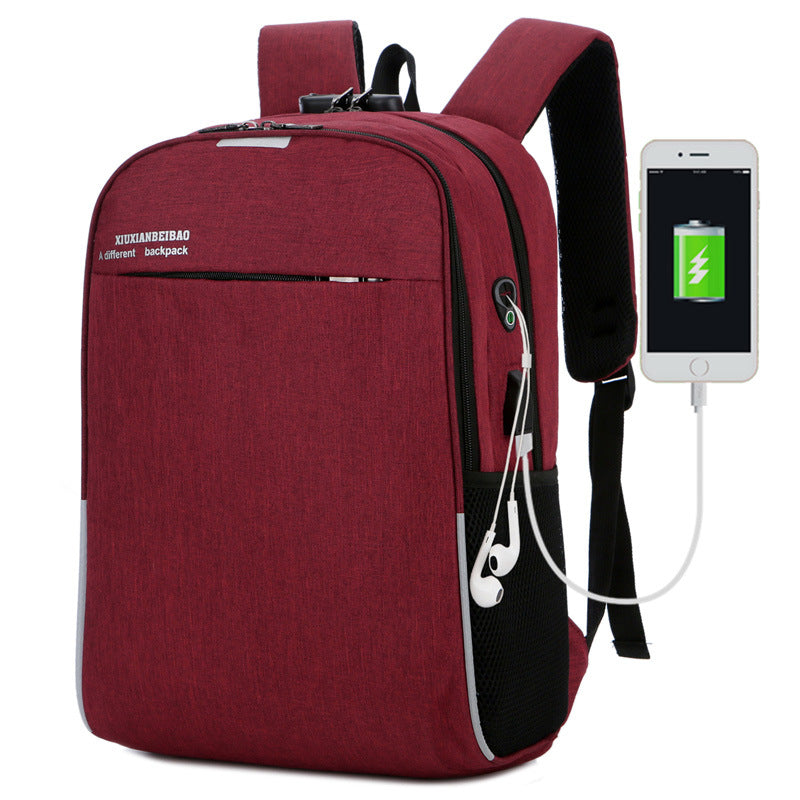 USB Nylon Charging Travel Backpack