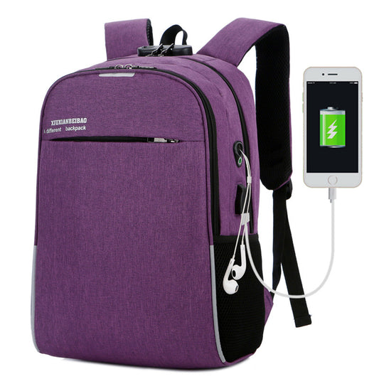 USB Nylon Charging Travel Backpack