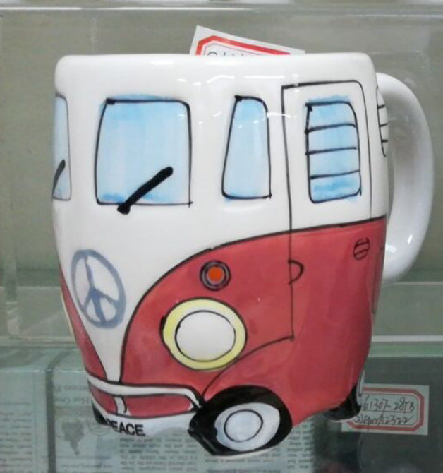 Creative Hand Painting Double Bus Mugs